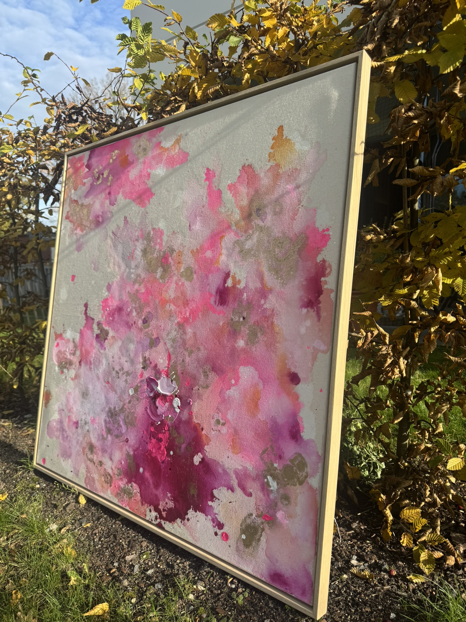 Pure Serie, 2025, Acryl und Gold auf roher Baumwollleinwand, Ansicht 18